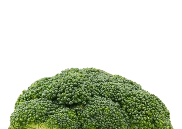 Gros Plan Une Tête Verte Fraîche Brocoli Calabre Avec Espace — Photo