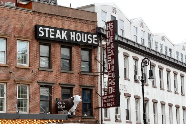 Nueva York Mayo 2019 Exterior Old Homestead Steak House Novena —  Fotos de Stock