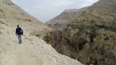 Ortodoks Manastırı St George Choziba, Doğu Batı Şeria, Kudüs, İsrail'in Panoraması