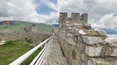 Makedonya, Ohri - Jun, 2017 yaklaşık: Ohri, Makedonya kralı Samuel eski kale kalıntıları