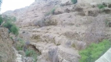 Ortodoks Manastırı, St.George, Choziba, Wadi Qelt, Doğu Batı Şeria, Kudüs, İsrail içinde Panoraması