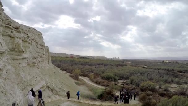 Blick Von Der Taufstätte Des Jesus Christus Jordanischen Fluss — Stockvideo