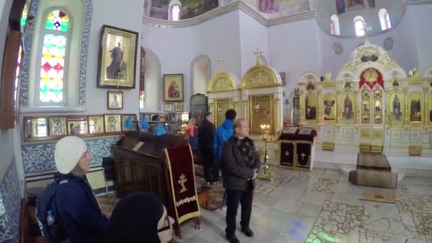 Jerusalem Israel Circa Jun 2017 Vela Igreja Interior Rússia Monte — Vídeo de Stock