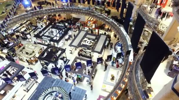 Paris Fransa Haziran 2017 Yaklaşık Içinde Ünlü Galeries Lafayette Parçası — Stok video