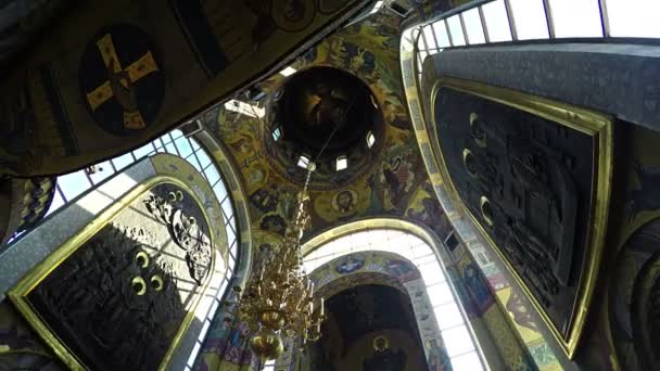 Assunção Catedral Interior Praça Catedral Moscou Kremlin — Vídeo de Stock