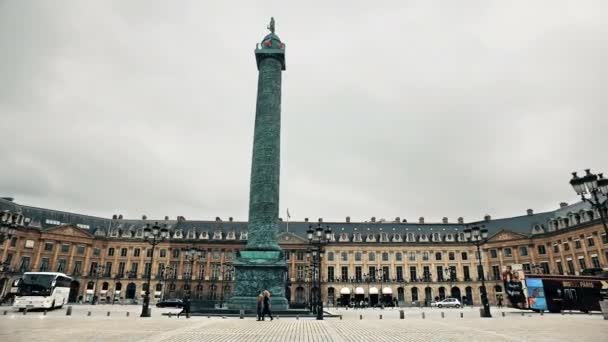 Francia París Circa Junio 2017 Vista Plaza Vendome Con Columna — Vídeos de Stock