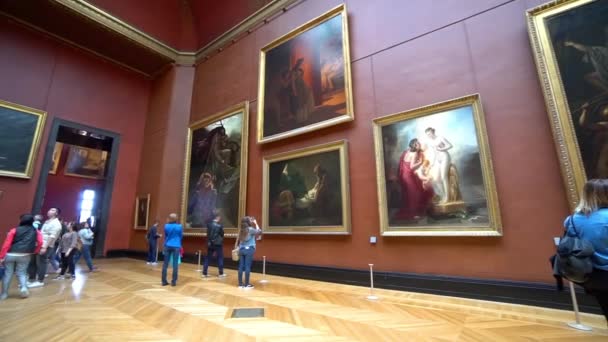 Francia París Circa Jun 2017 Los Turistas Visitan Galería Arte — Vídeos de Stock