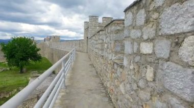 Makedonya, Ohri - Jun, 2017 yaklaşık: Ohri, Makedonya kralı Samuel eski kale kalıntıları