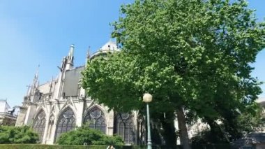 Notre Dame Katedrali de Paris, Paris, Fransa'nın bir Gotik, Roma Katolik Katedrali olduğunu
