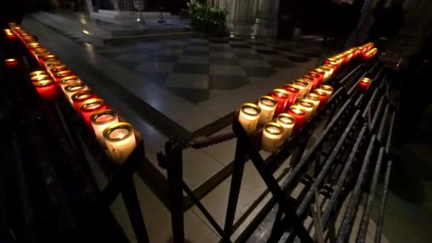 Paříž Francie Cca Červen 2017 Pohled Hořící Svíčky Notre Dame — Stock video
