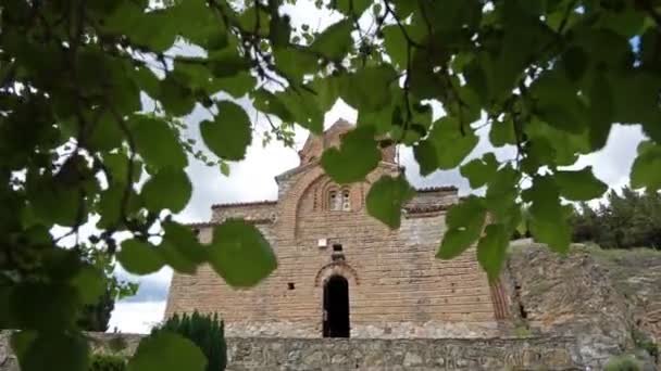 Macedonia Ohrid Jun 2017 Iglesia Jovan Kaneo Hermoso Día Soleado — Vídeos de Stock