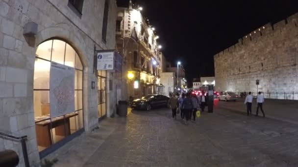 Israel Jerusalem Circa Jun 2017 Undefined People Jerusalem Wall Jaffa — Stock Video