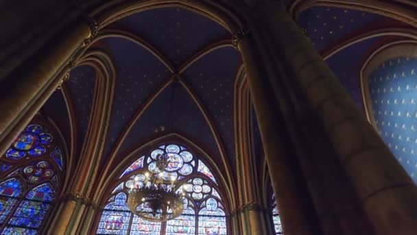 Pohled Interiér Katedrály Notre Dame Paris — Stock video