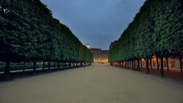 Bahçe Avlusu Palais Royal Sarayı Kişisel Kardinal Richelieu — Stok video