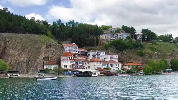 호수에서 유명한 유네스코 알바니아에서 마케도니아 Ohrid의 — 비디오