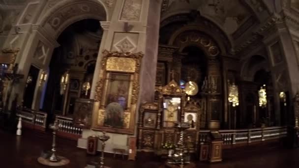 Interior Igreja São Nicolau Cidade Arzamas Rússia — Vídeo de Stock