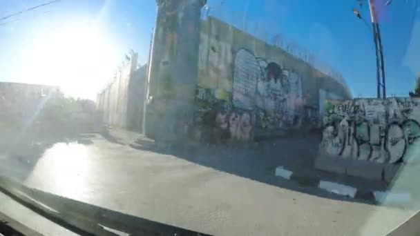 Israel Jerusalem Circa Jun 2017 Handhållen Tid Förflutit Bilresa Genom — Stockvideo