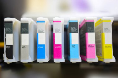 arka plan olarak dijital baskı baskı kartuşları