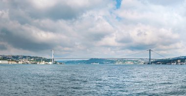 Boğaz ve Istanbul'da ilk köprü (15 Temmuz şehit) Panoraması / Türkiye