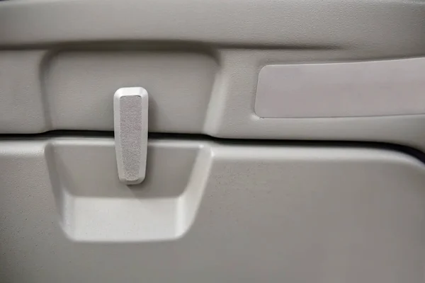 Airplane Tray Table Close Latch Tray — Stock Photo, Image