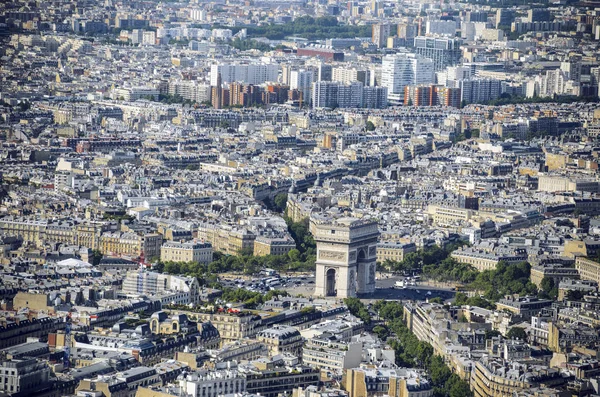 Aerial Panoramautsikt Över Paris Dagtid — Stockfoto