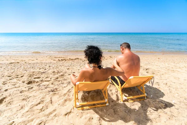 Couple Tropical Beach Summer Vacation — Stock Photo, Image