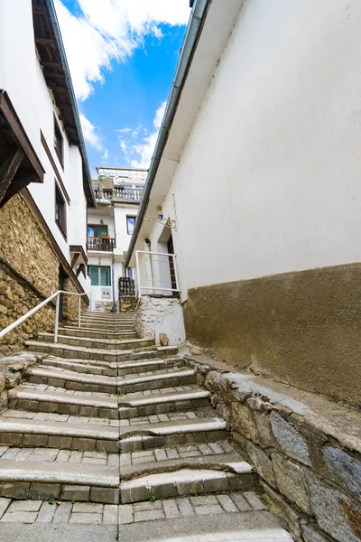 Escaleras Casco Antiguo Calle Estrecha Ohrid Macedonia Vertical — Foto de Stock
