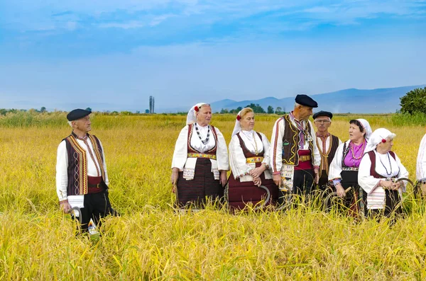 Kochani Macedonië Circa Jun 2015 Mensen Traditionele Kleding Gekleed Bij — Stockfoto