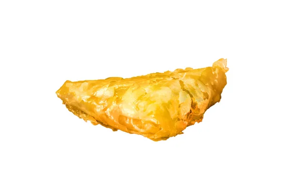 Baklava Fillet Battered Deep Fried Haddock Isolated White Background — Stock Photo, Image