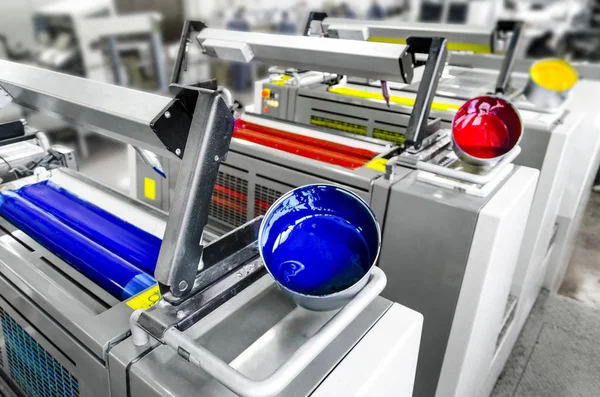 Imprensa Impressora Offset Planta Indústria Imprimir Máquina Imprimir Jornais Diários — Fotografia de Stock