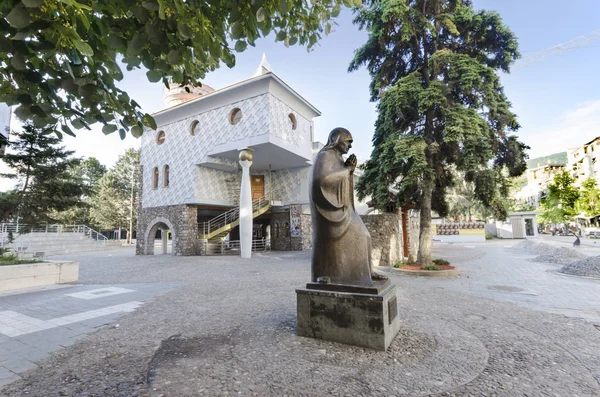 Skopje Makedonien Oktober 2016 Staty Sankt Moder Teresa Skopje Museum — Stockfoto