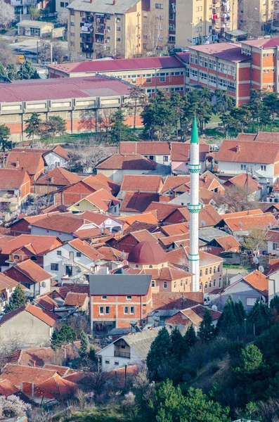夏季马其顿小镇鸟瞰图 — 图库照片