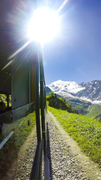 Mont Blanc France July 2016 Mont Blanc Tramway Mountain Railway — Stockfoto