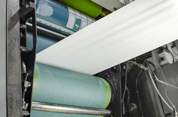 Newspaper Being Printed Rolls Paper — Stock Photo, Image