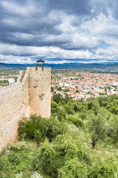 Old Fortress Ruins Tzar Samuel Ohrid Beautiful Summer Day Republic — Stock Photo, Image