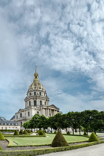 Dome Les Invalides Paris Frankreich Blick Von Den Gärten Senkrecht — Stockfoto
