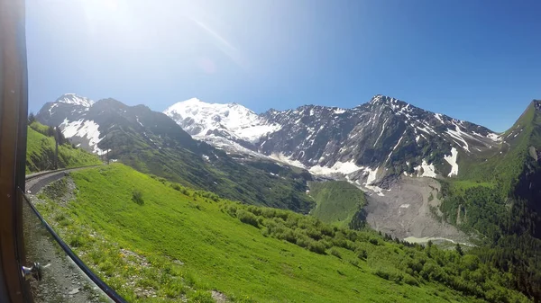 Mont Blanc France July 2016 Mont Blanc Tramway Mountain Railway — Φωτογραφία Αρχείου