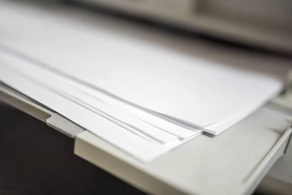 Imprimer Copier Numériser Les Documents Affaires Concentrer Sur Coin Papier — Photo