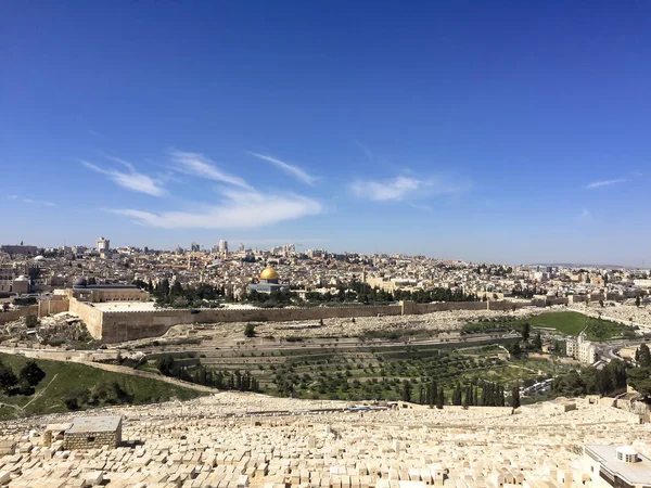 Jerusalem Eski Şehrin Panoramik Görünümü — Stok fotoğraf