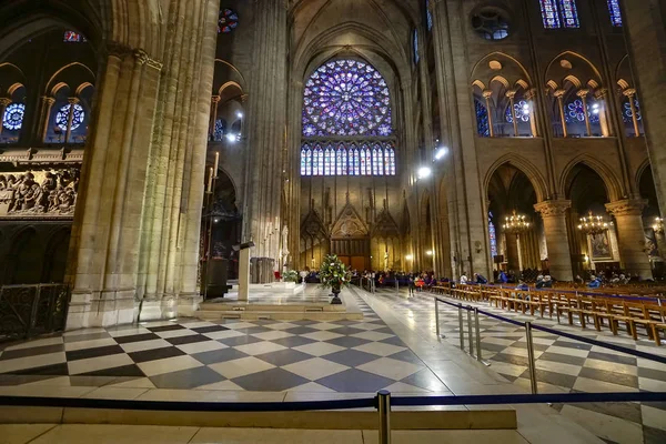 París Francia Circa Mayo 2017 Interior Notre Dame París — Foto de Stock