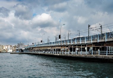 Galata Köprüsü Karaköy bölgesine ve Haliç istanbul - Türkiye, hiçbir insan manzaralı