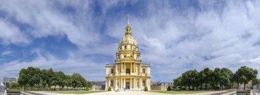 Paris, Fransa 'da Kubbe Les Invalides' in panoramik veiw 'i