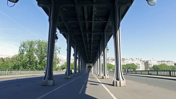 Pont Bir Hakeim Pont Passy Köprüsü Altında Paris Fransa — Stok fotoğraf