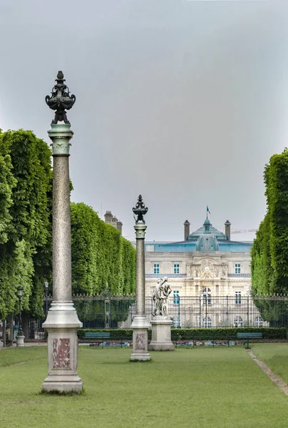 Jardin Luxembourg Párizs Franciaország Függőleges Tavasszal — Stock Fotó