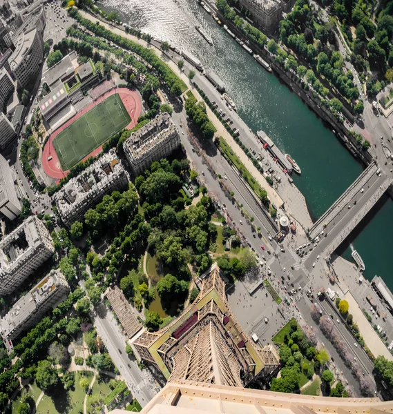 Panoramautsikt Från Eiffeltornet Trocadero — Stockfoto
