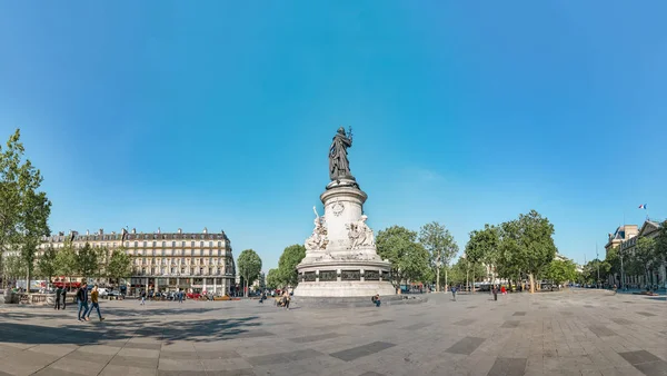 Paris France Circa May 2017 Panoramic View Statue Republic — Stock Photo, Image