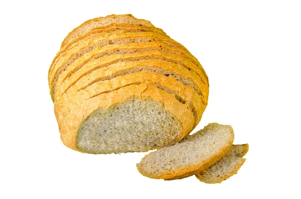 Hausgemachtes Roggenbrot Isoliert Auf Weißem Hintergrund — Stockfoto