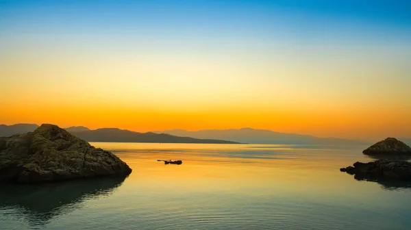 Západ Slunce Pláži Porto Katsiki Lefkada Řecko — Stock fotografie