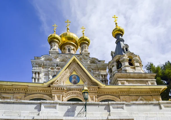 Fasáda Ruské Ortodoxní Kostel Máří Magdalény — Stock fotografie