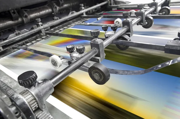 Polygraphic Process Modern Printing House — Stock Photo, Image